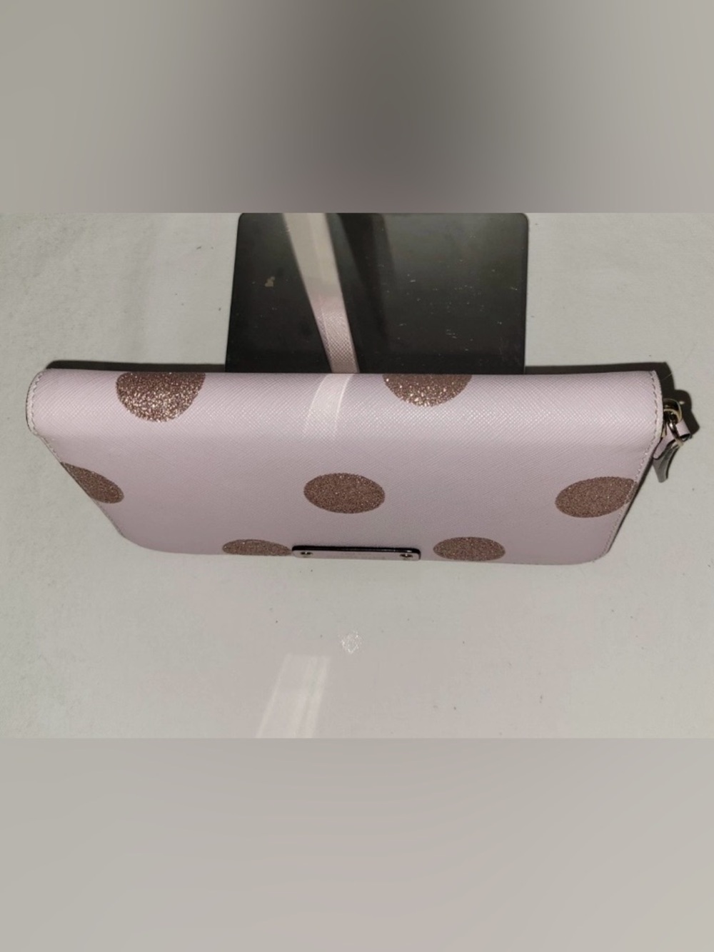 Kate Spade Pink Glitter Dot Continental Wallet - Picture 6 of 16